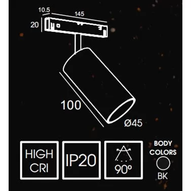 1003 Track Spot 10w For 10mm Magnetic Track