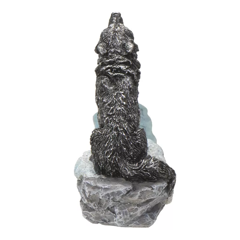 10.8" Grey Wolf Stick Incense Burner