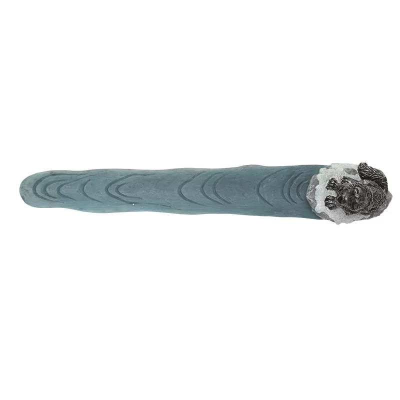 10.8" Grey Wolf Stick Incense Burner