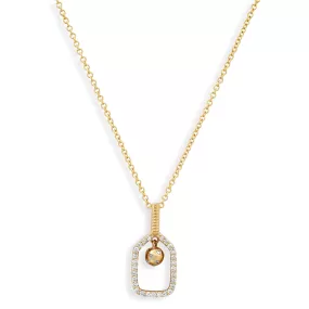 18K Gold and Diamond Pickleball Charm, Medium