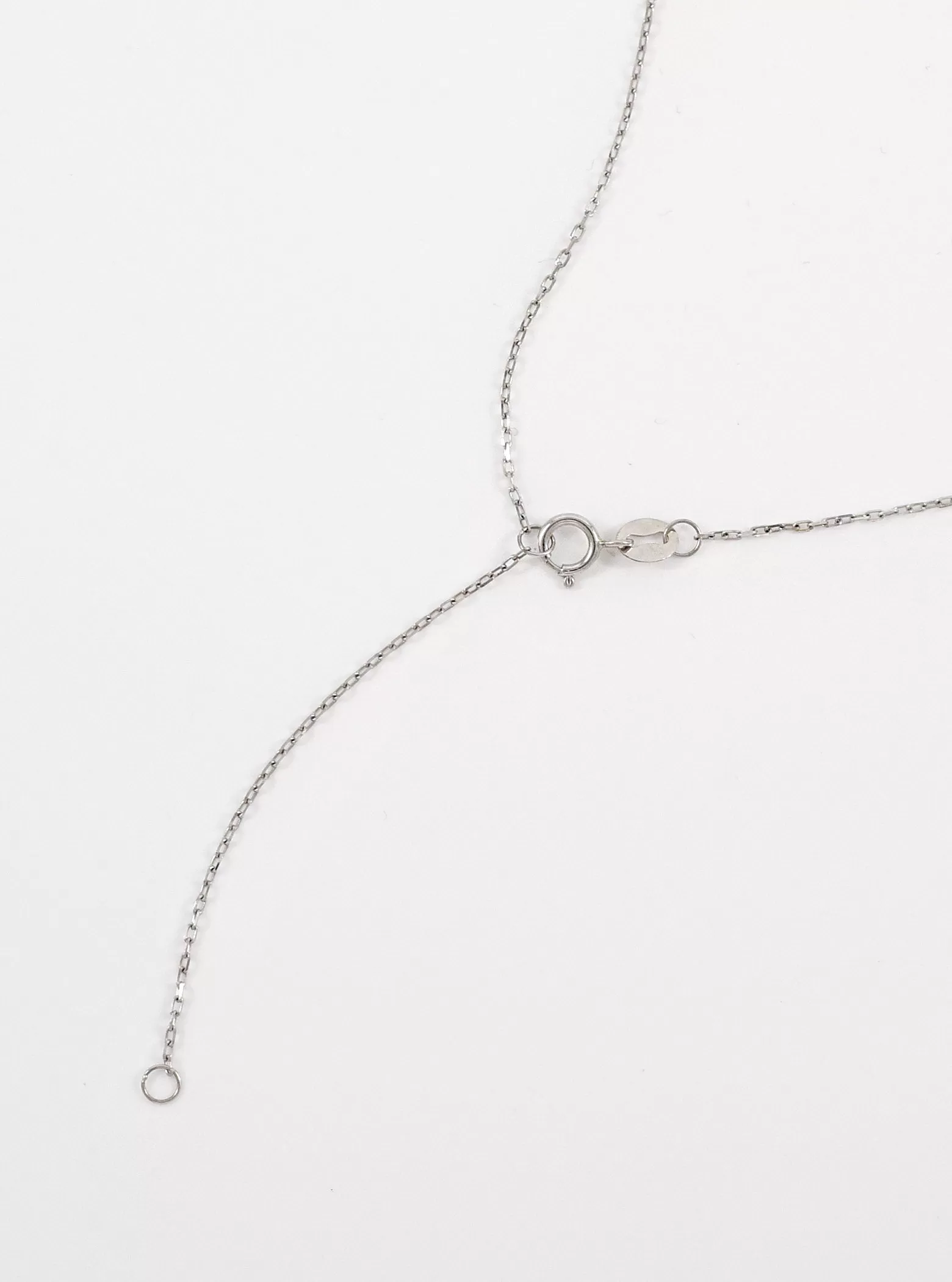 18K Solid White Gold Natural Salt And Pepper Diamond Necklace