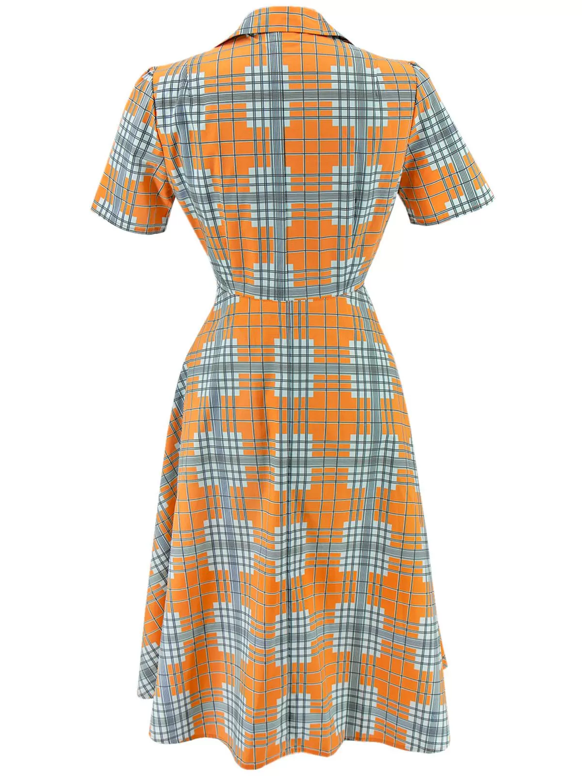 1940s Vintage Melody Shirtwaist Dress in Gridlock