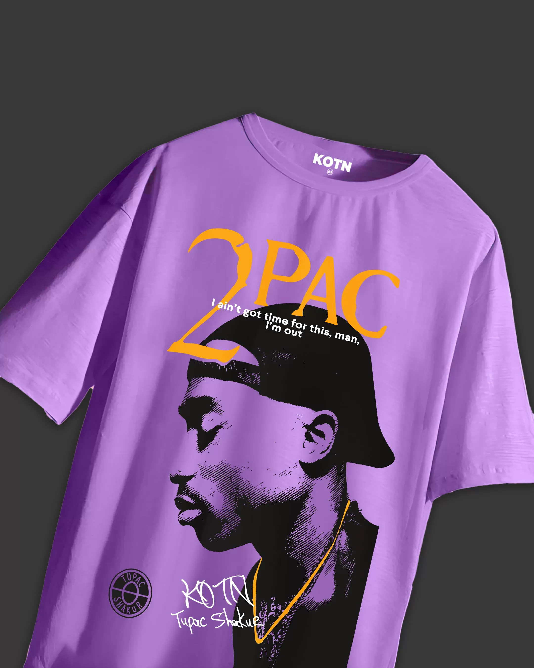 2 PAC: I AINT GOT TIME OVERSIZED T-SHIRT