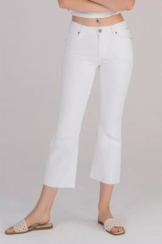 25 Inseam Happi Crop Flare W/ Clean Cut Hem Jeans