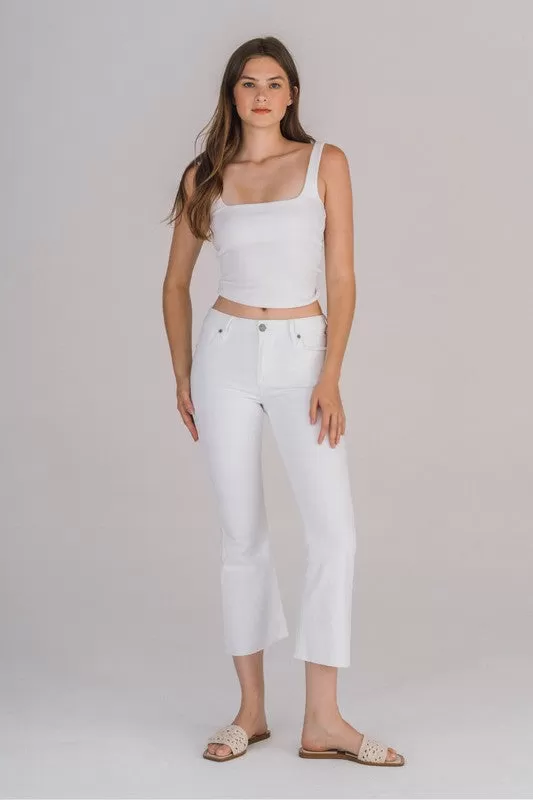 25 Inseam Happi Crop Flare W/ Clean Cut Hem Jeans