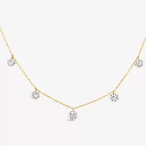 5 Drops By The Yard 2.55CT Diamond Necklace