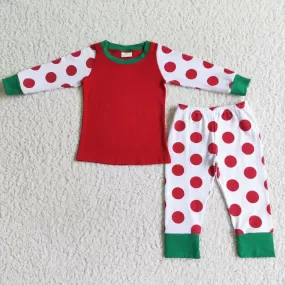 6 A1-21-1 boy dot winter christmas pajamas