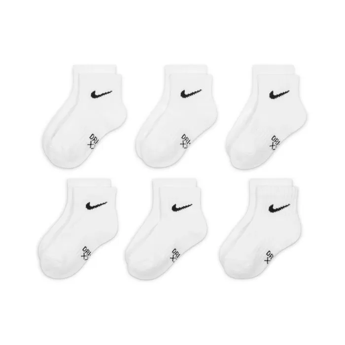 6 Pack Kids Performance Basic Quarter Socks