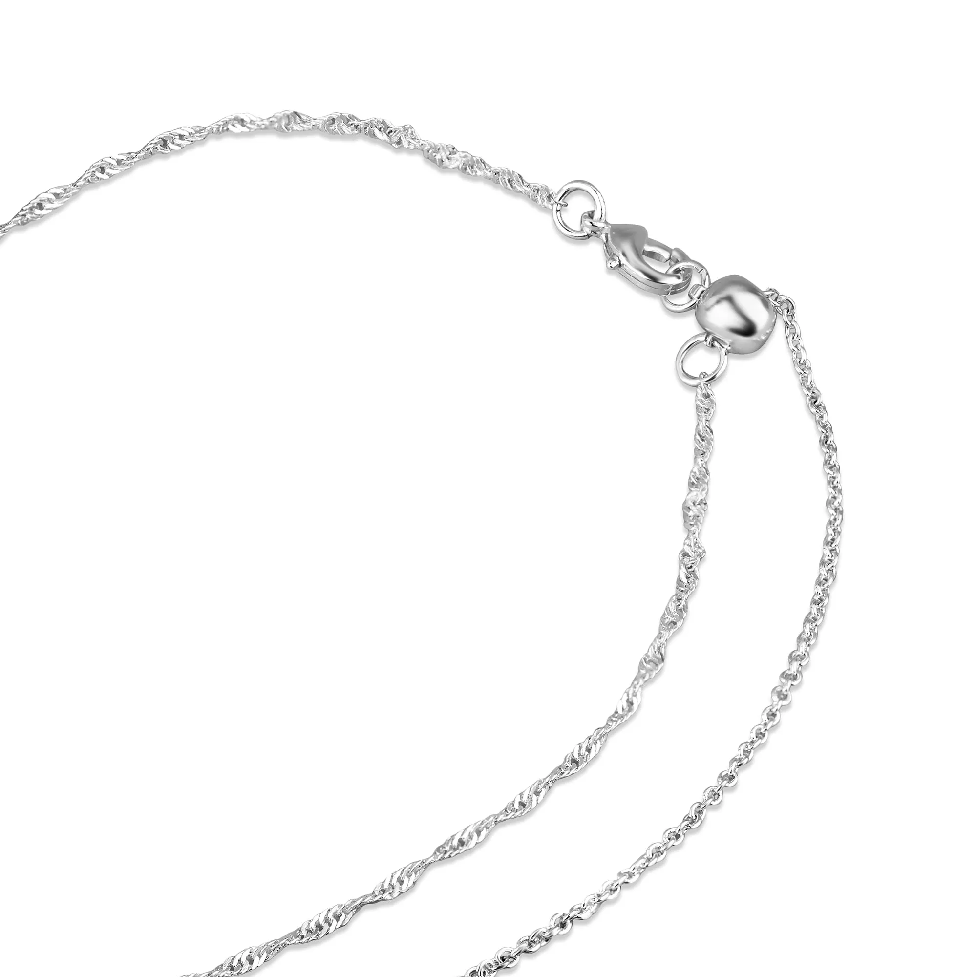 Accessorize London Women's Sterling Silver-Plated Long Twist Necklace