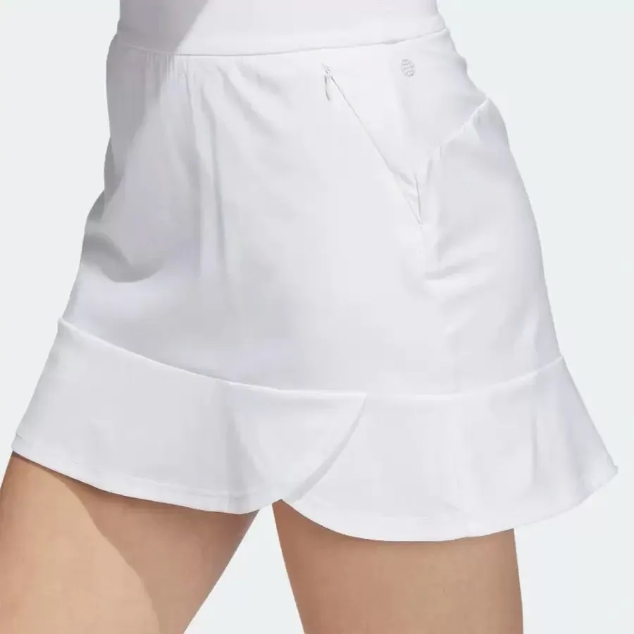 Adidas Ladies Frill Golf Skort - White