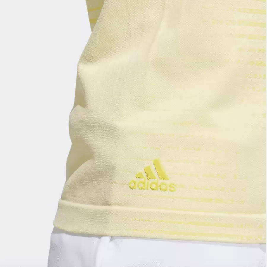 Adidas Ladies Primeknit Sleeveless Golf Polo Shirt - Yellow