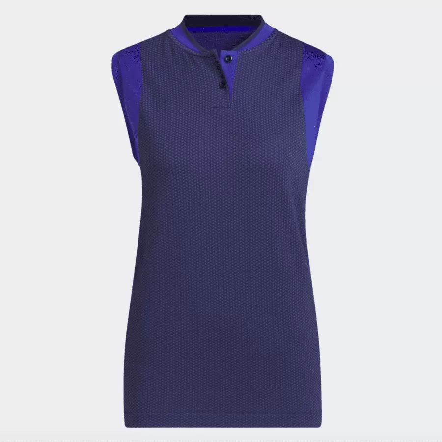 Adidas Ladies Ultimate365 Tour Sleeveless Golf Shirt - Blue