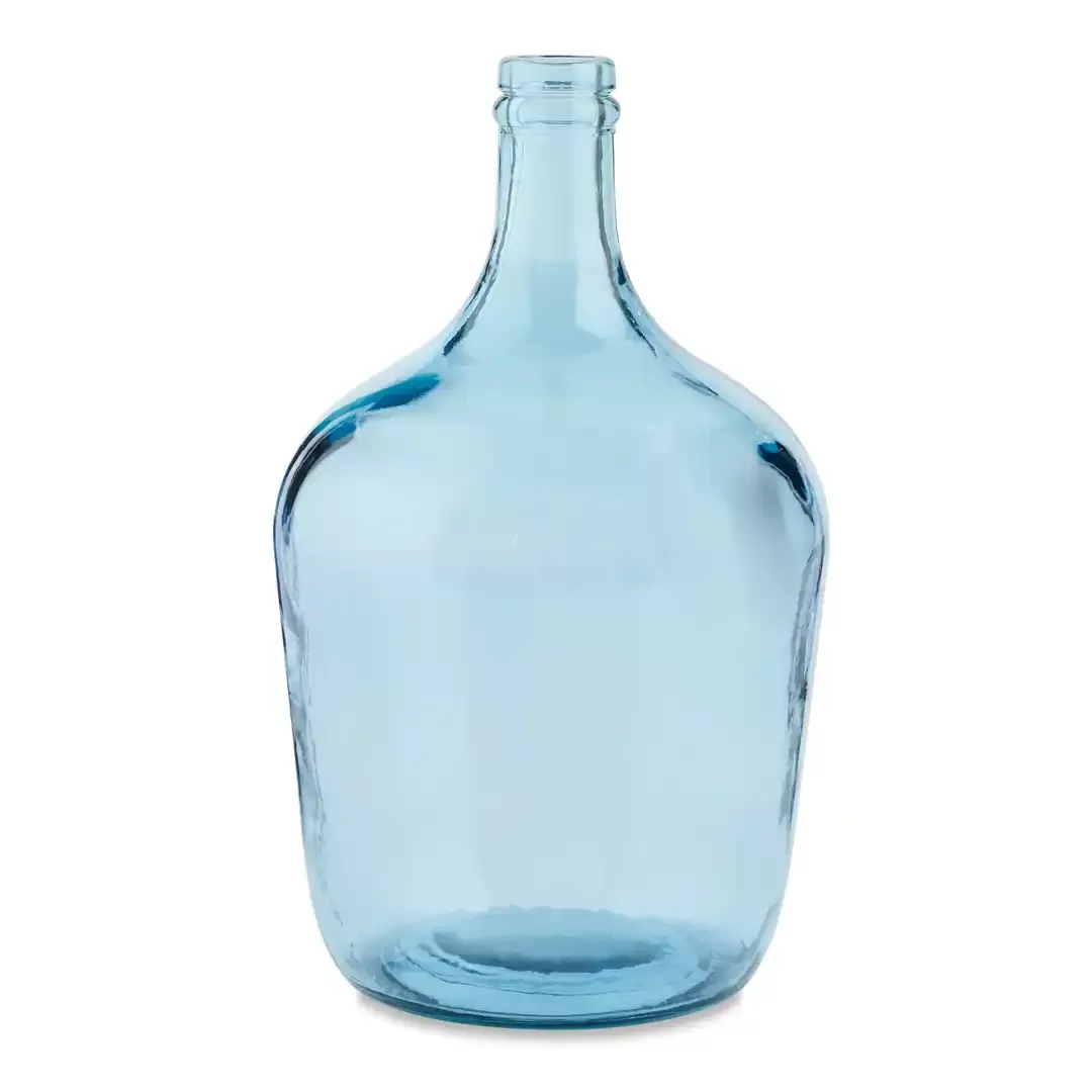 Aegean Blue Glass Carafe Vase