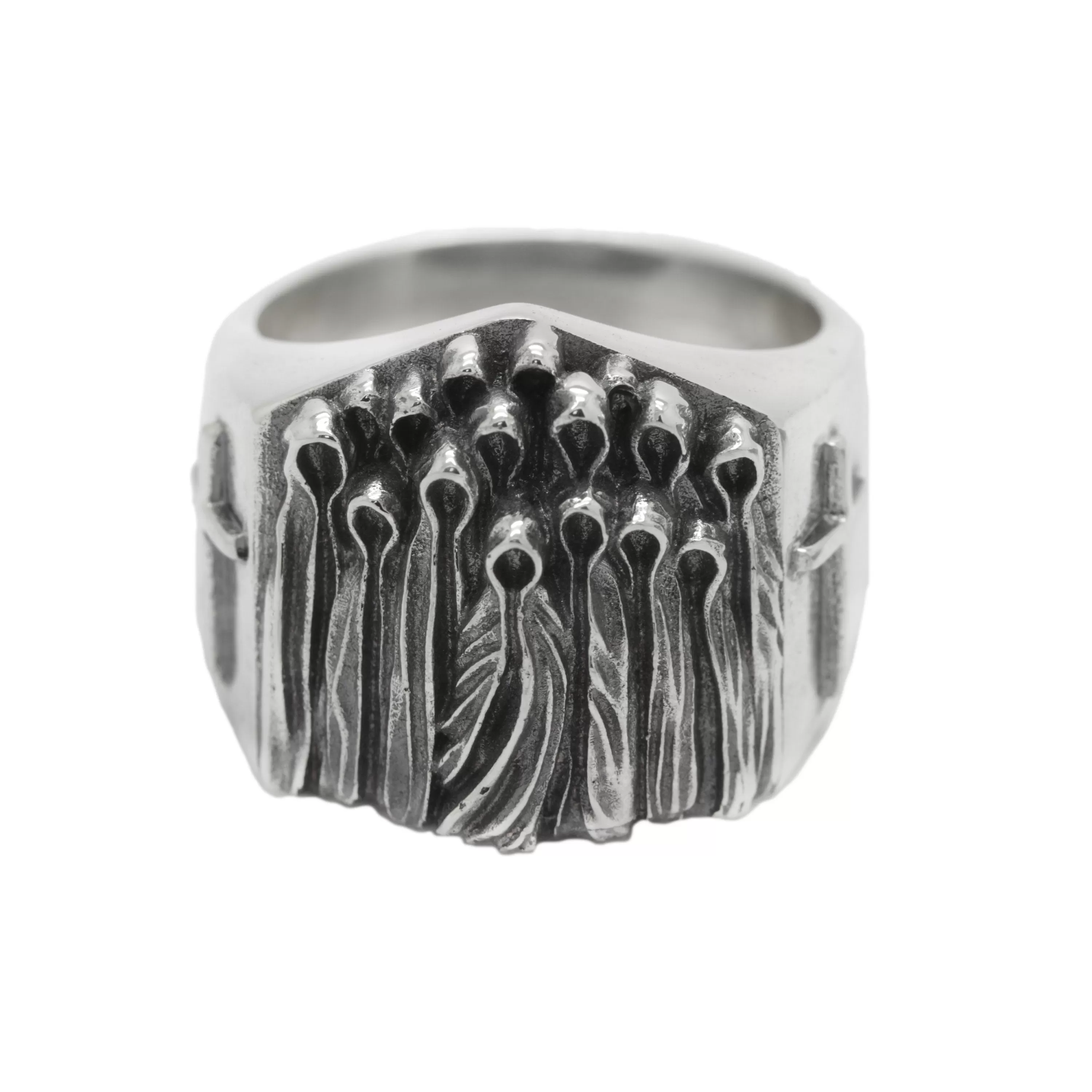 All Saints' Day Mens Sterling Silver Signet Ring