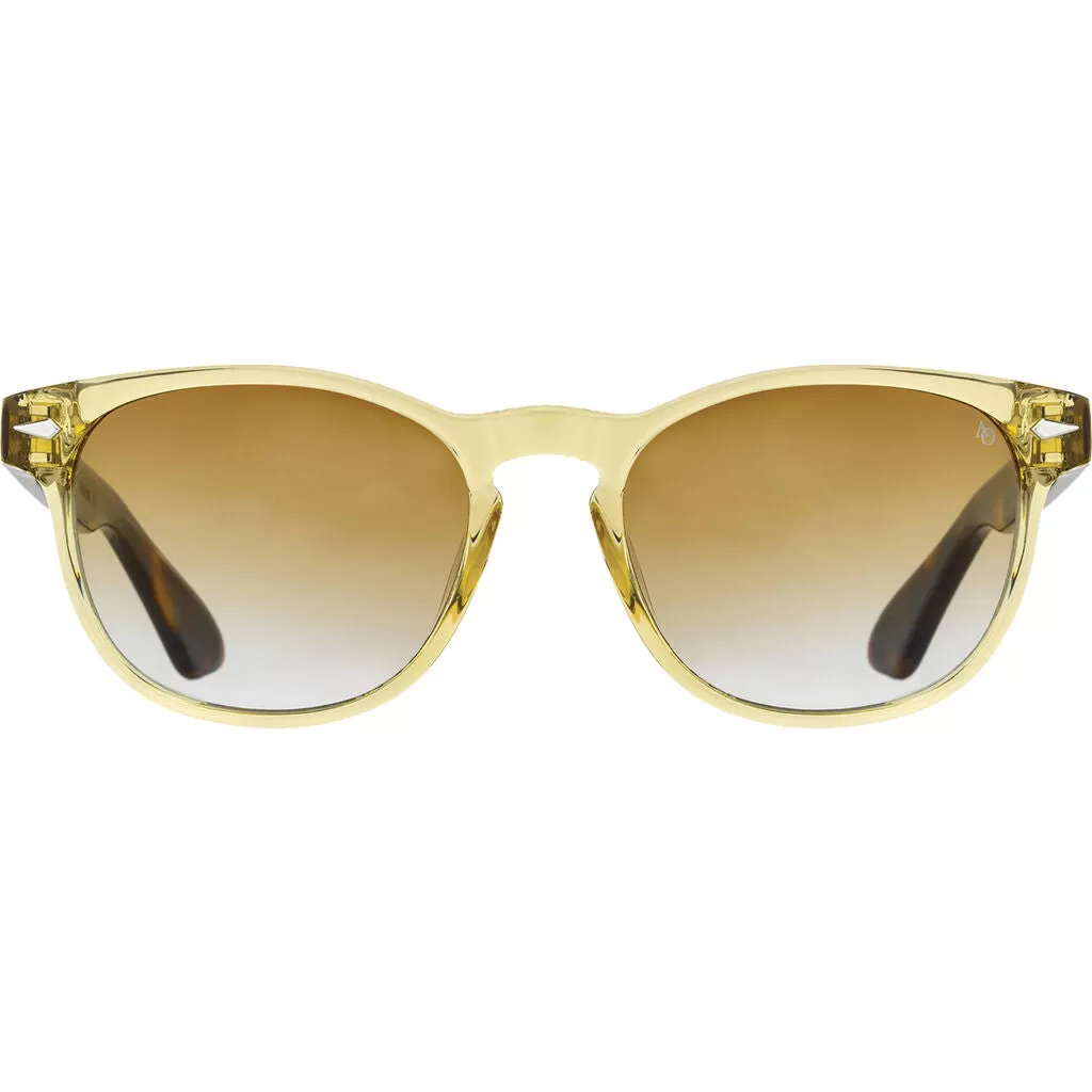 American Optical AO-1004 Sunglasses | Yellow Crystal Tortoise/Brown Gradient Nylon