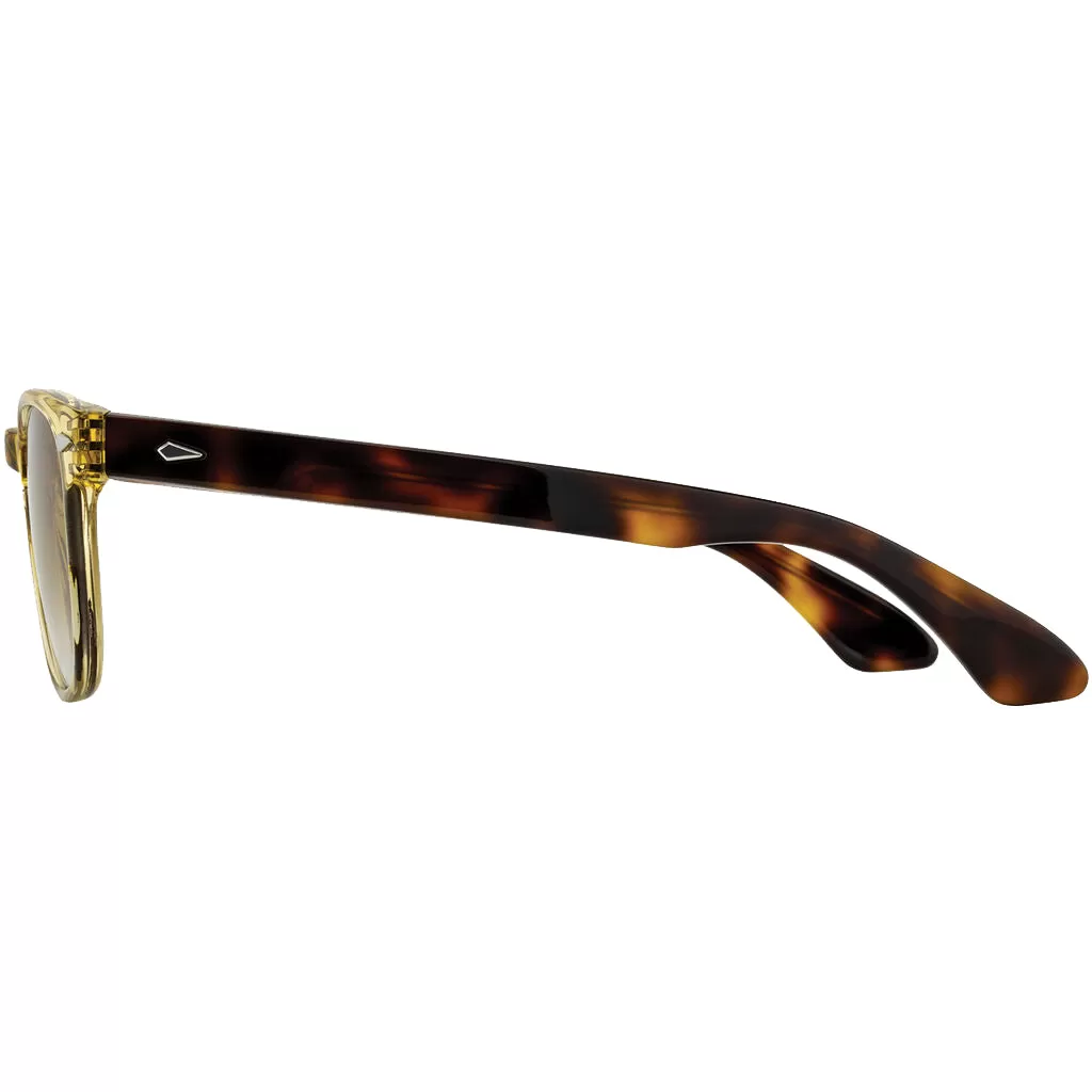 American Optical AO-1004 Sunglasses | Yellow Crystal Tortoise/Brown Gradient Nylon