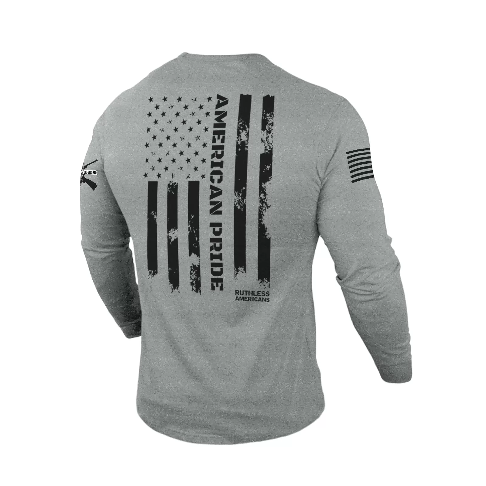 AMERICAN PRIDE 100% COTTON GRAPHIC LONG SLEEVE T-SHIRT