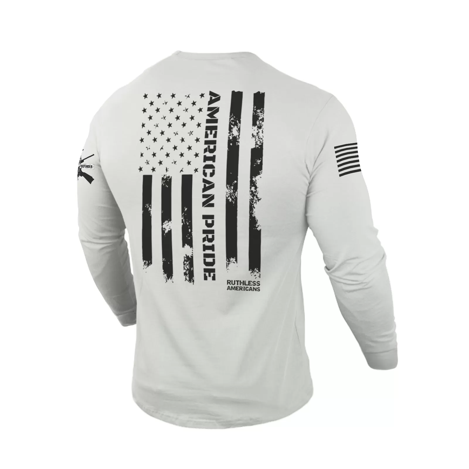 AMERICAN PRIDE 100% COTTON GRAPHIC LONG SLEEVE T-SHIRT