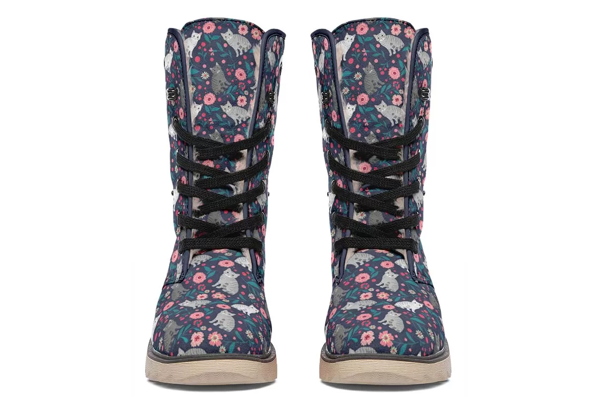 American Shorthair Cat Flower Polar Vibe Boots