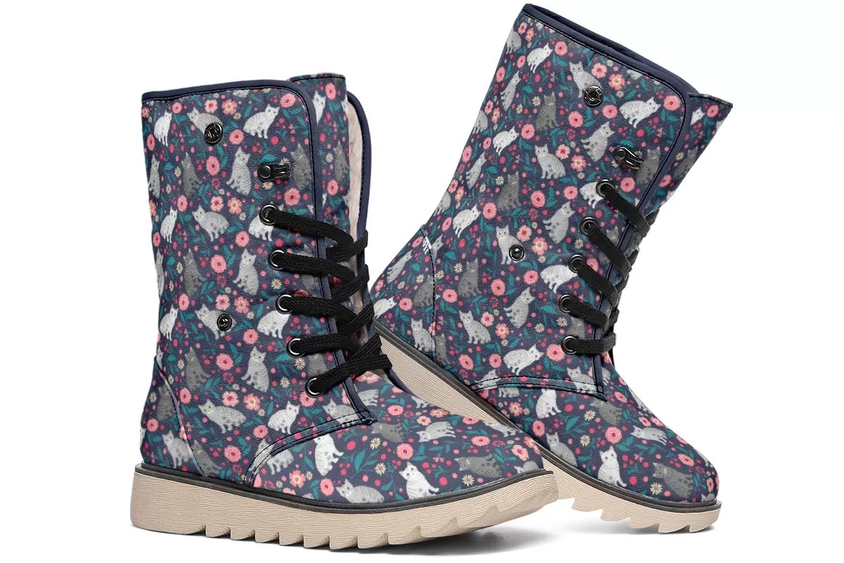 American Shorthair Cat Flower Polar Vibe Boots