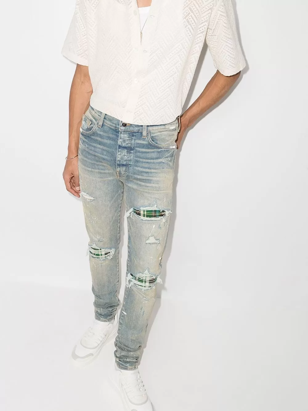 AMIRI Ripped-Finish Skinny Jeans