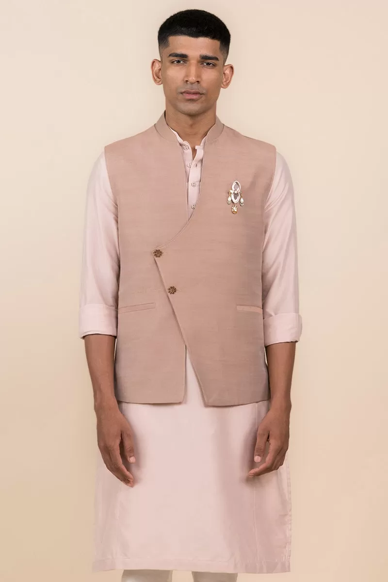 Angrakha Single Bundi In Textured Collar