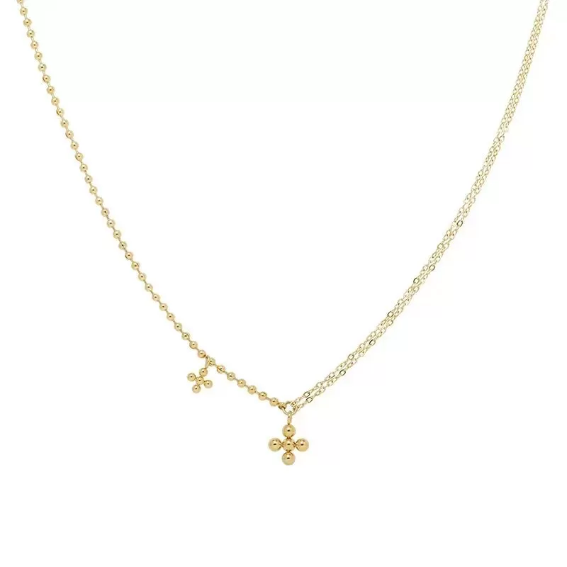 ANNA STAINLESS STEEL CROSS NECKLACE