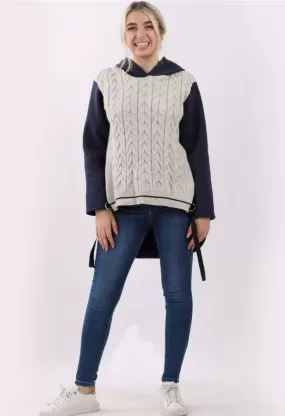 Anne   Kate Italian Cable Knit Hoddie