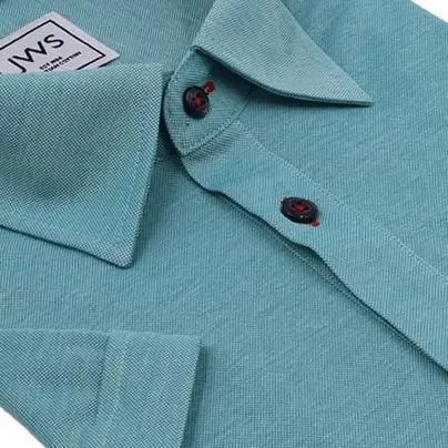 Aqua Fine Pique Polo Shirt