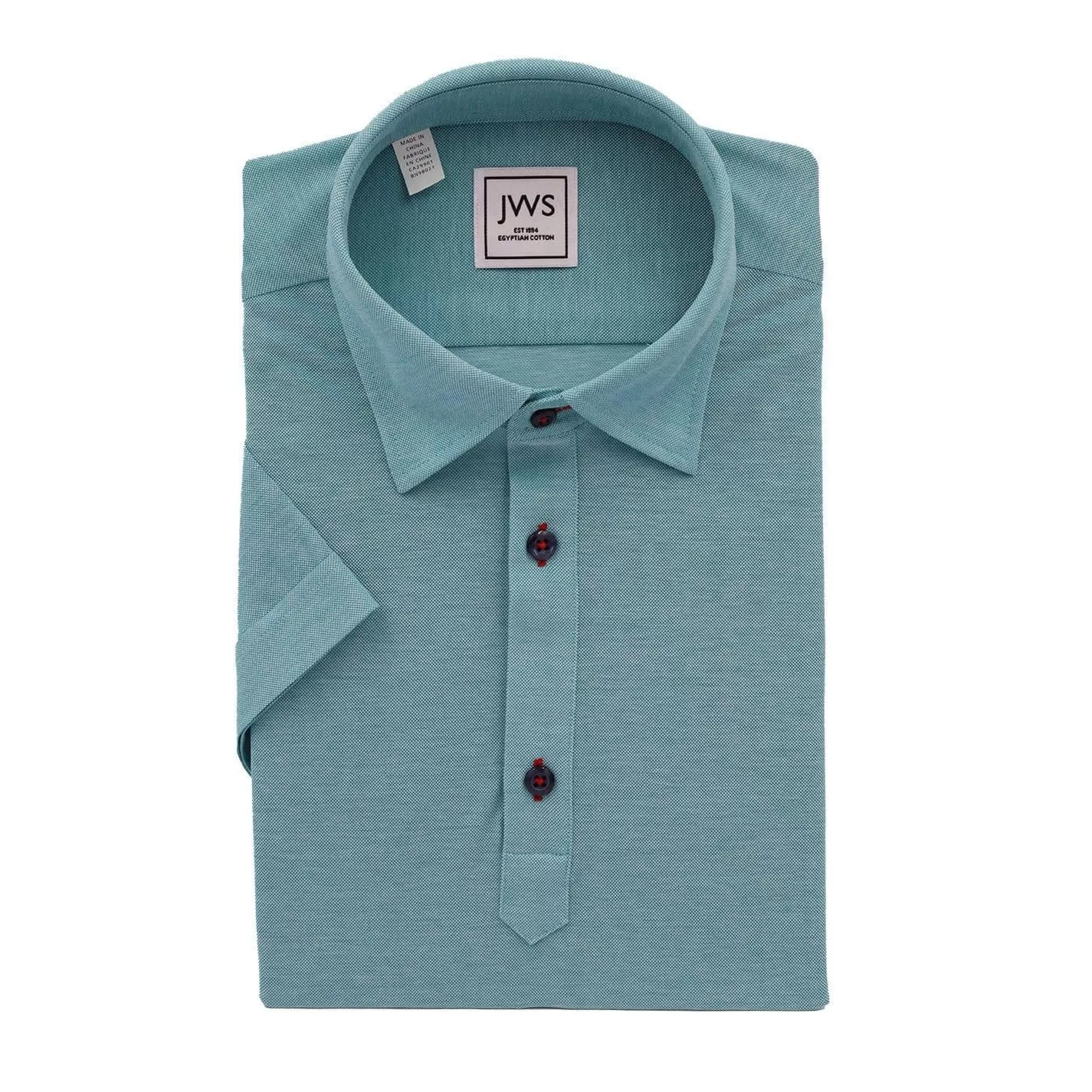 Aqua Fine Pique Polo Shirt