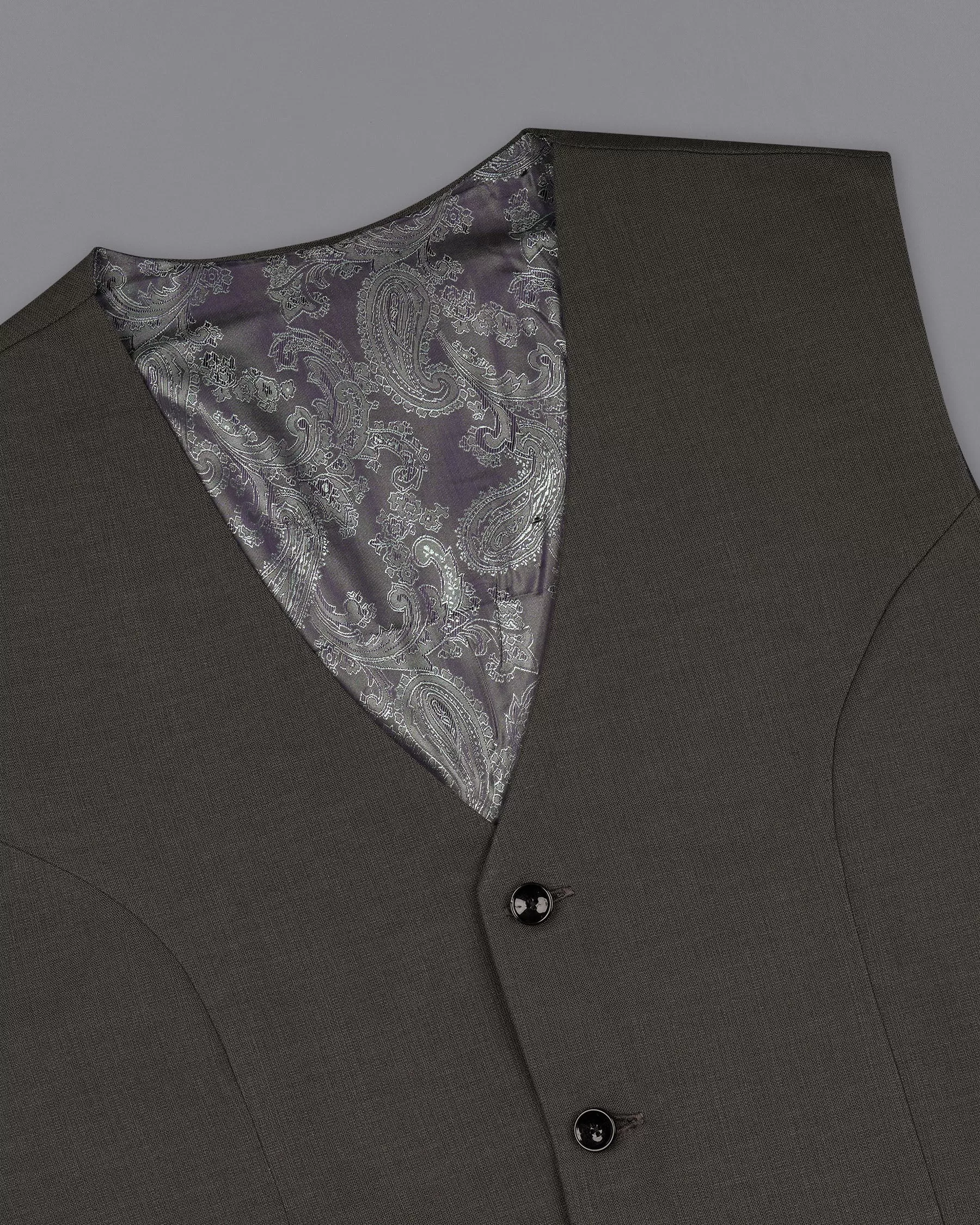 Armadillo Green Solid Premium Cotton Waistcoat