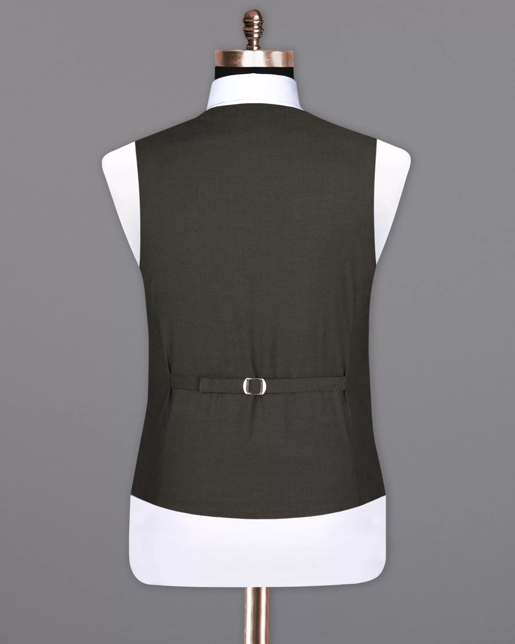 Armadillo Green Solid Premium Cotton Waistcoat