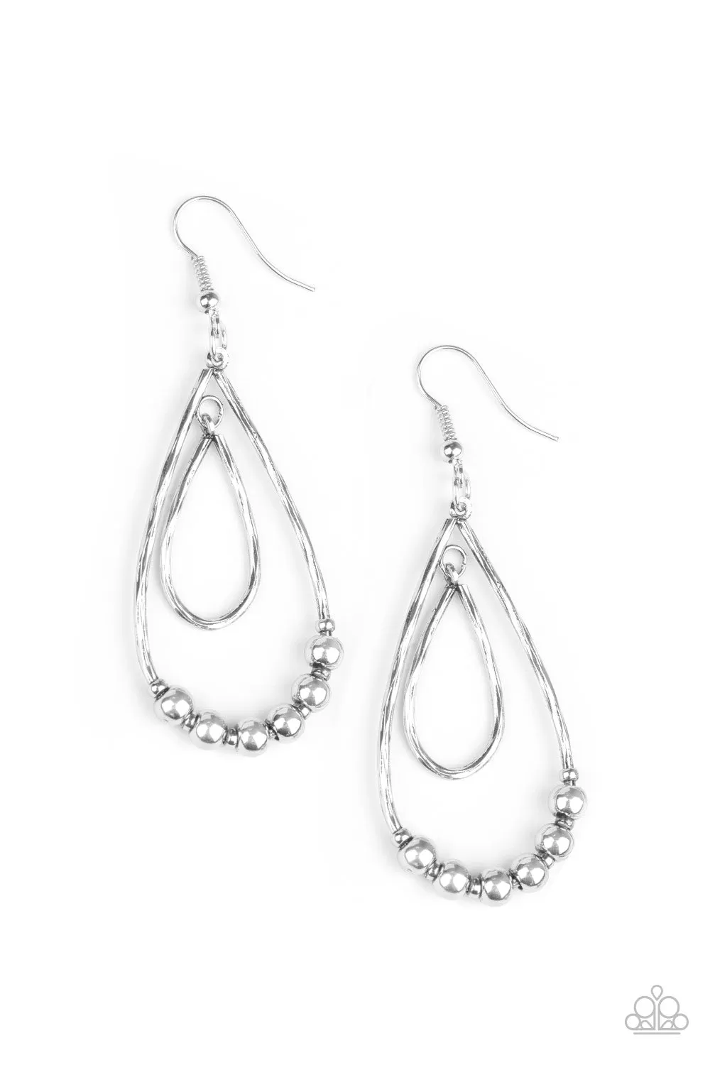 Artisanal Applique - Silver Earring