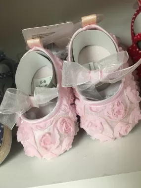 Assorted 0-6,6-12,12-18 month Pink Lace Girl Shoes