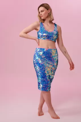 AUDREY SEQUIN SKIRT - AMETHYST