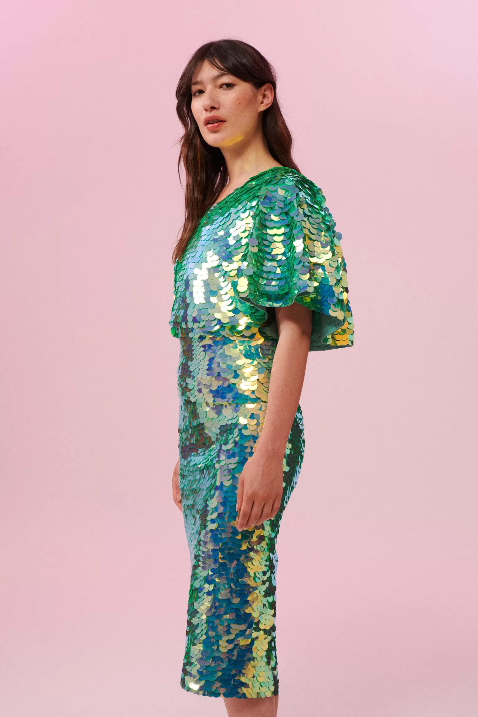 AUDREY SEQUIN SKIRT - CHAMELEON