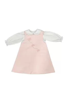 Auraluz Pink Jumper with Bows on a String Embroidery