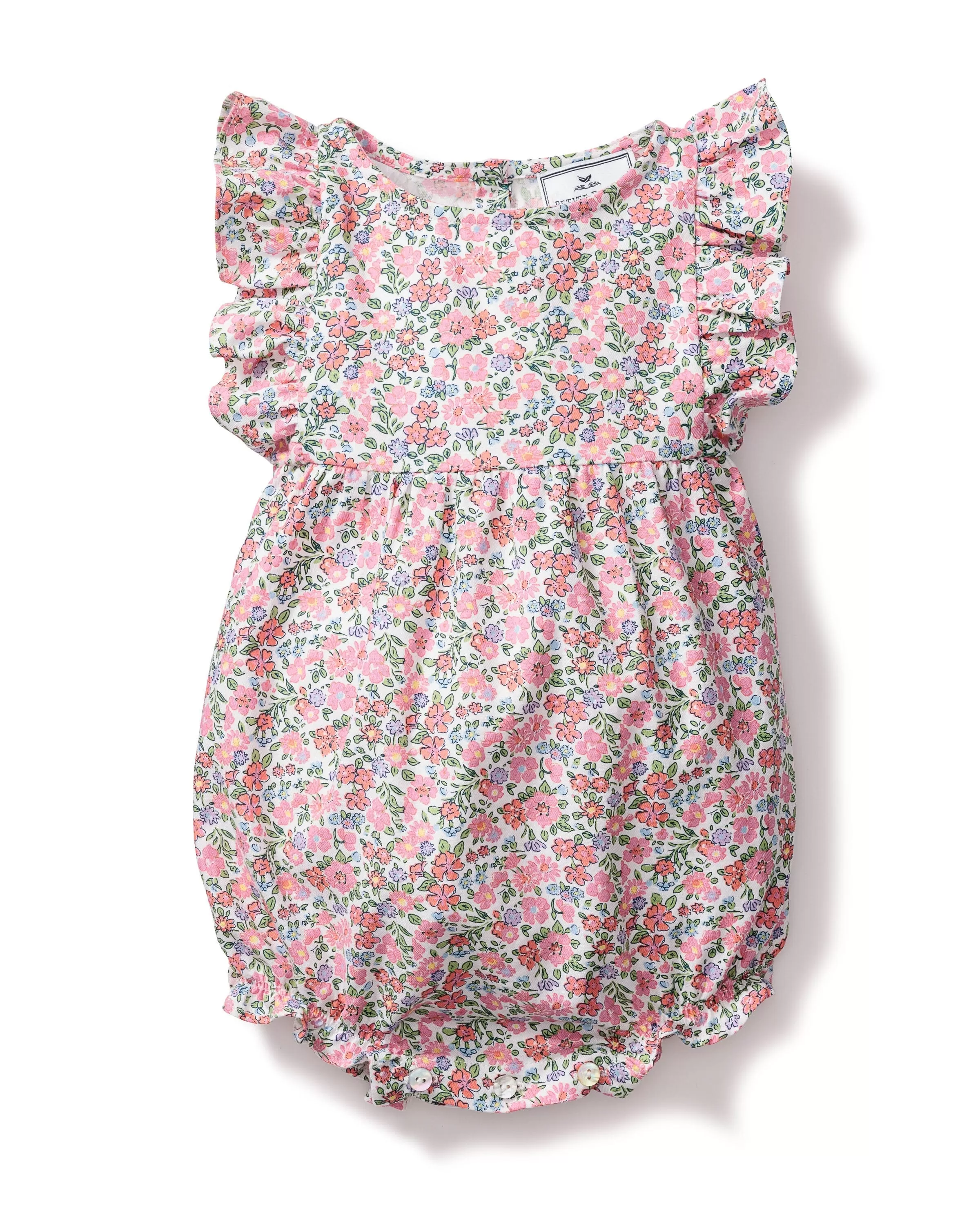 Baby's Twill Ruffled Romper | Fleurs de Rose