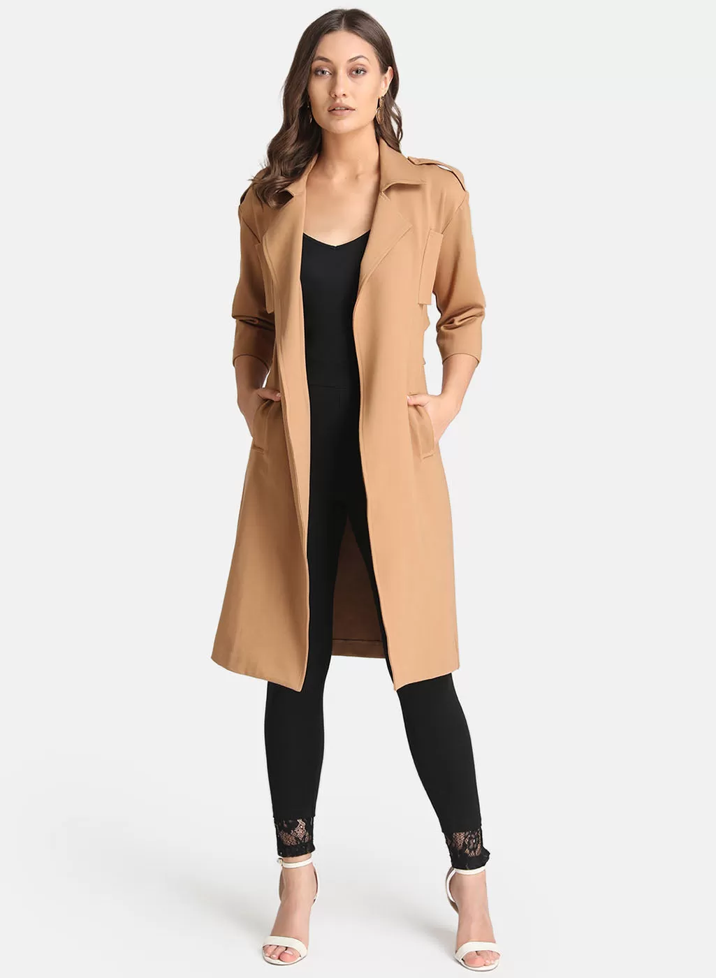 Back Cut Out Overcoat