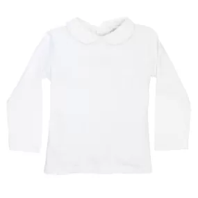 Bailey Boys White Knit Unisex L/S Piped Shirt