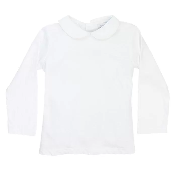 Bailey Boys White Knit Unisex L/S Piped Shirt