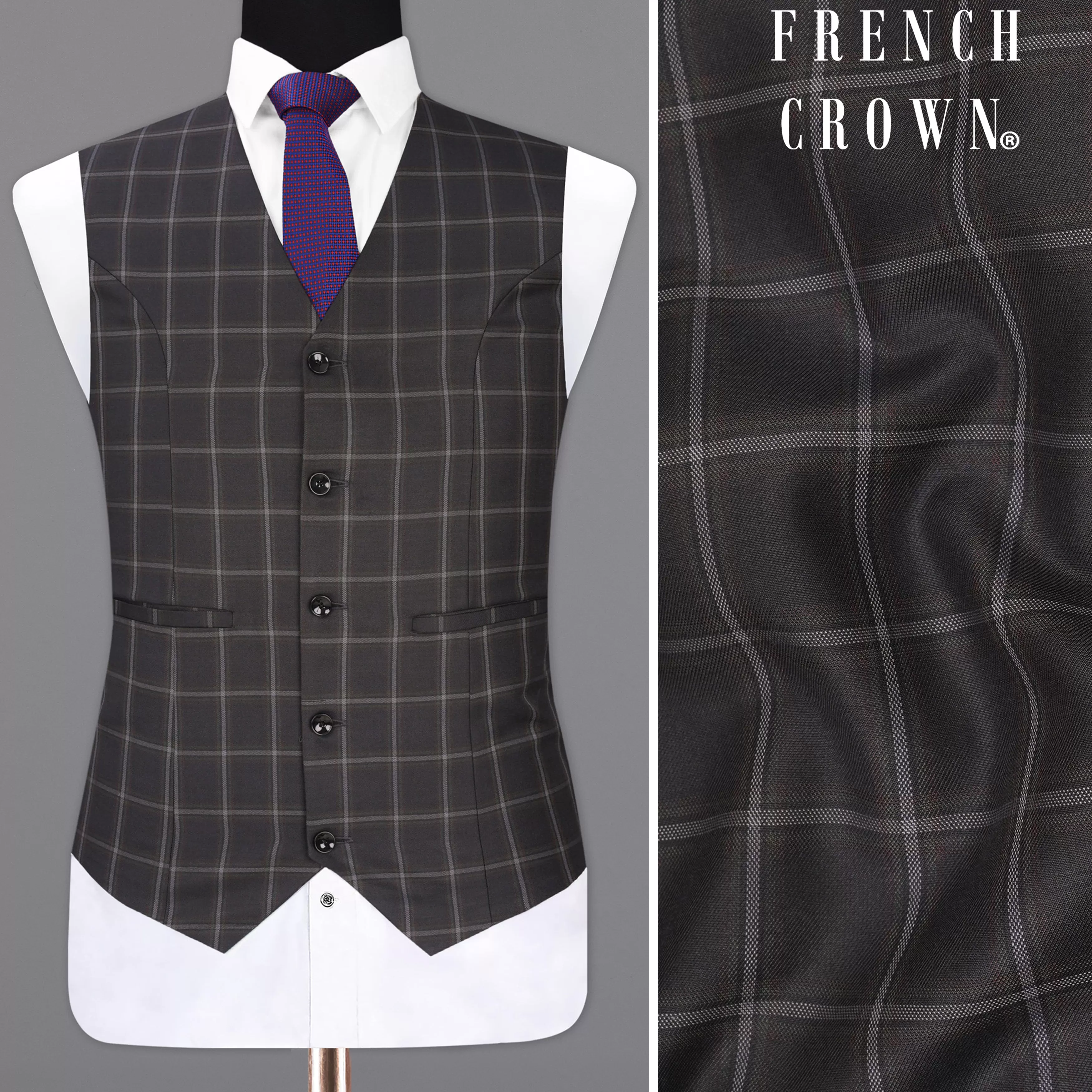 Baltic Sea Plaid Waistcoat