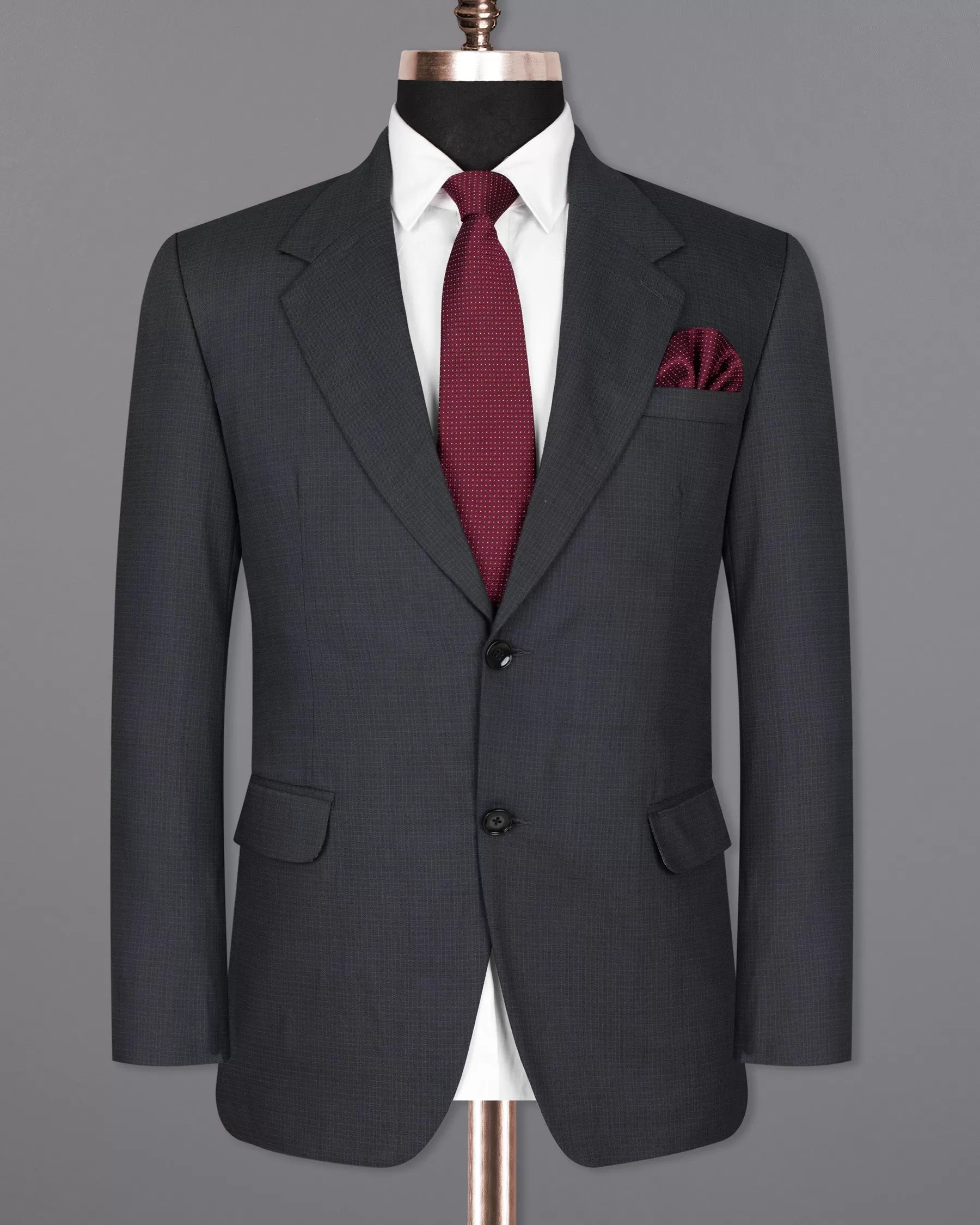 Baltic Sea Plaid Wool Rich Suit