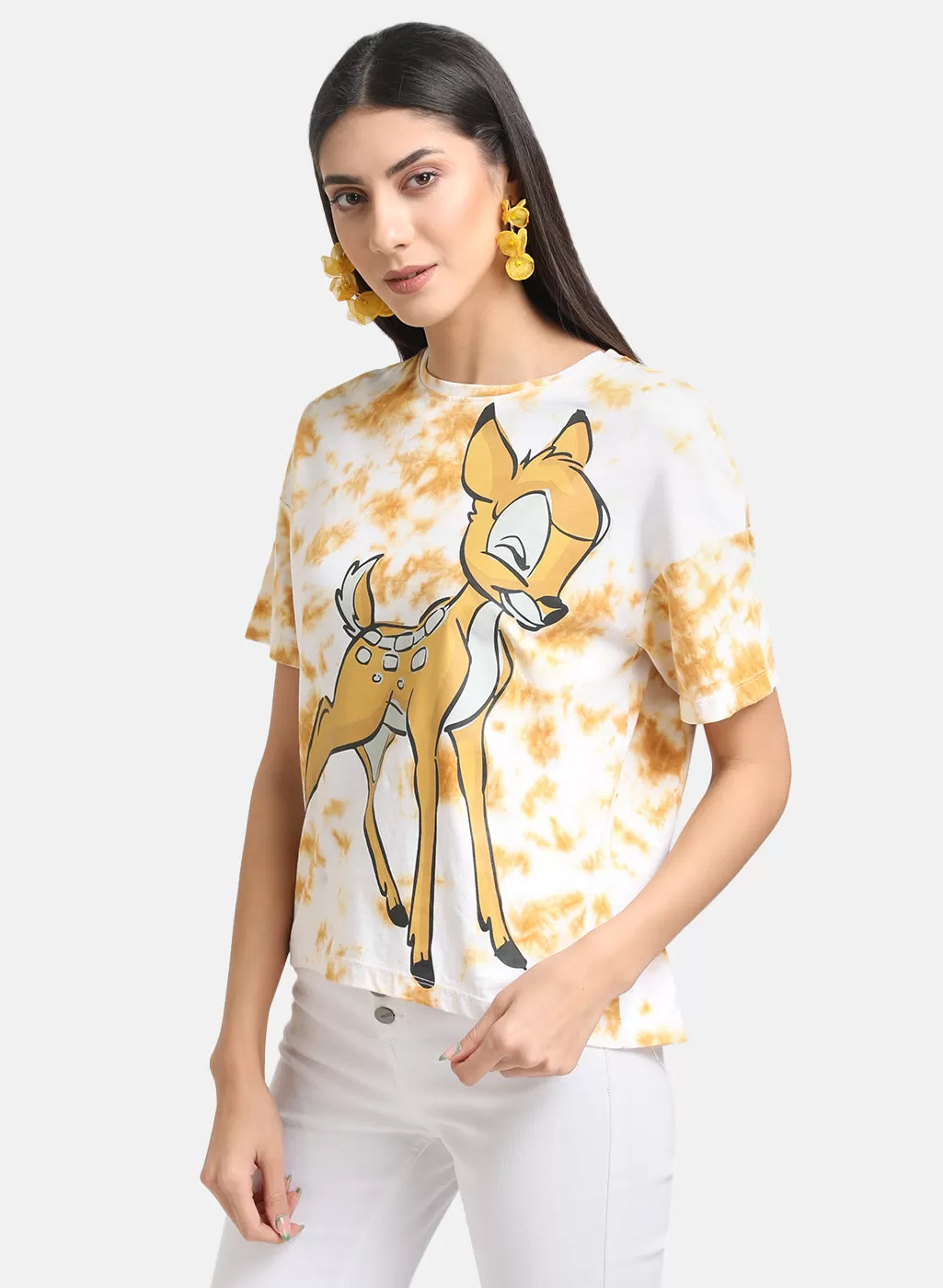 Bambi Disney Tie Dye Printed T-Shirt