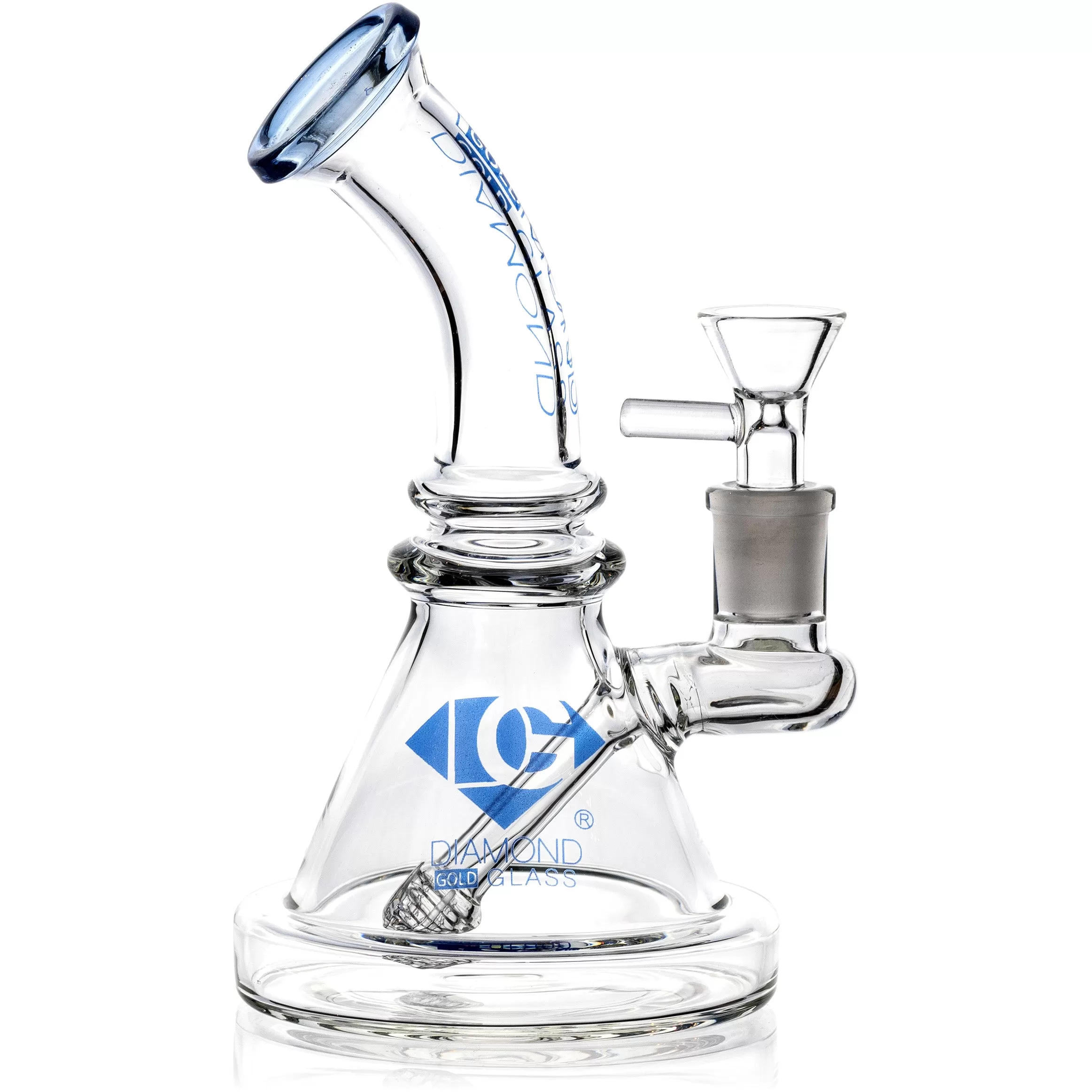 Banger Hanger Curved Mouthpiece Rig, by Diamond Glass (free banger included)