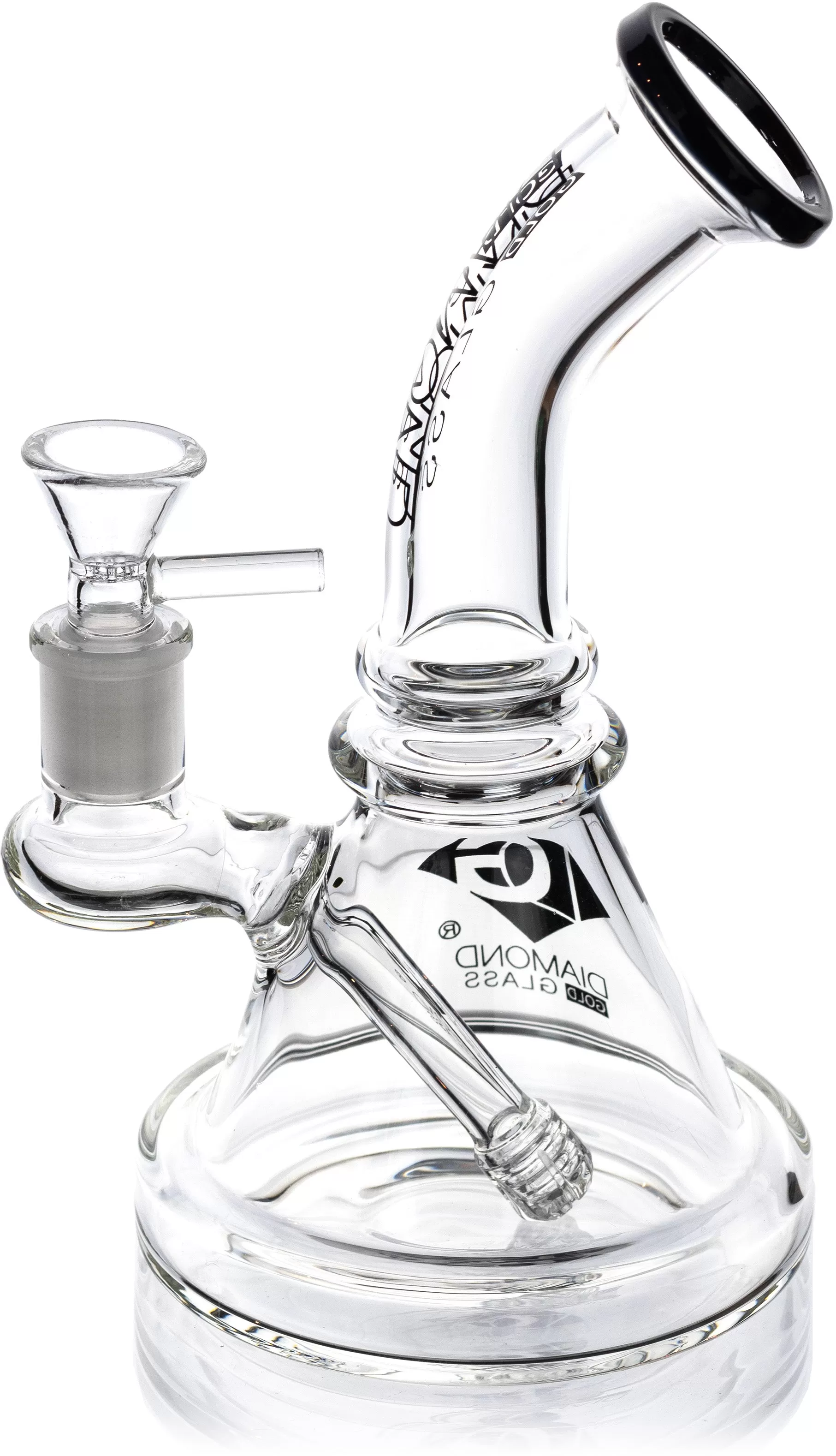 Banger Hanger Curved Mouthpiece Rig, by Diamond Glass (free banger included)