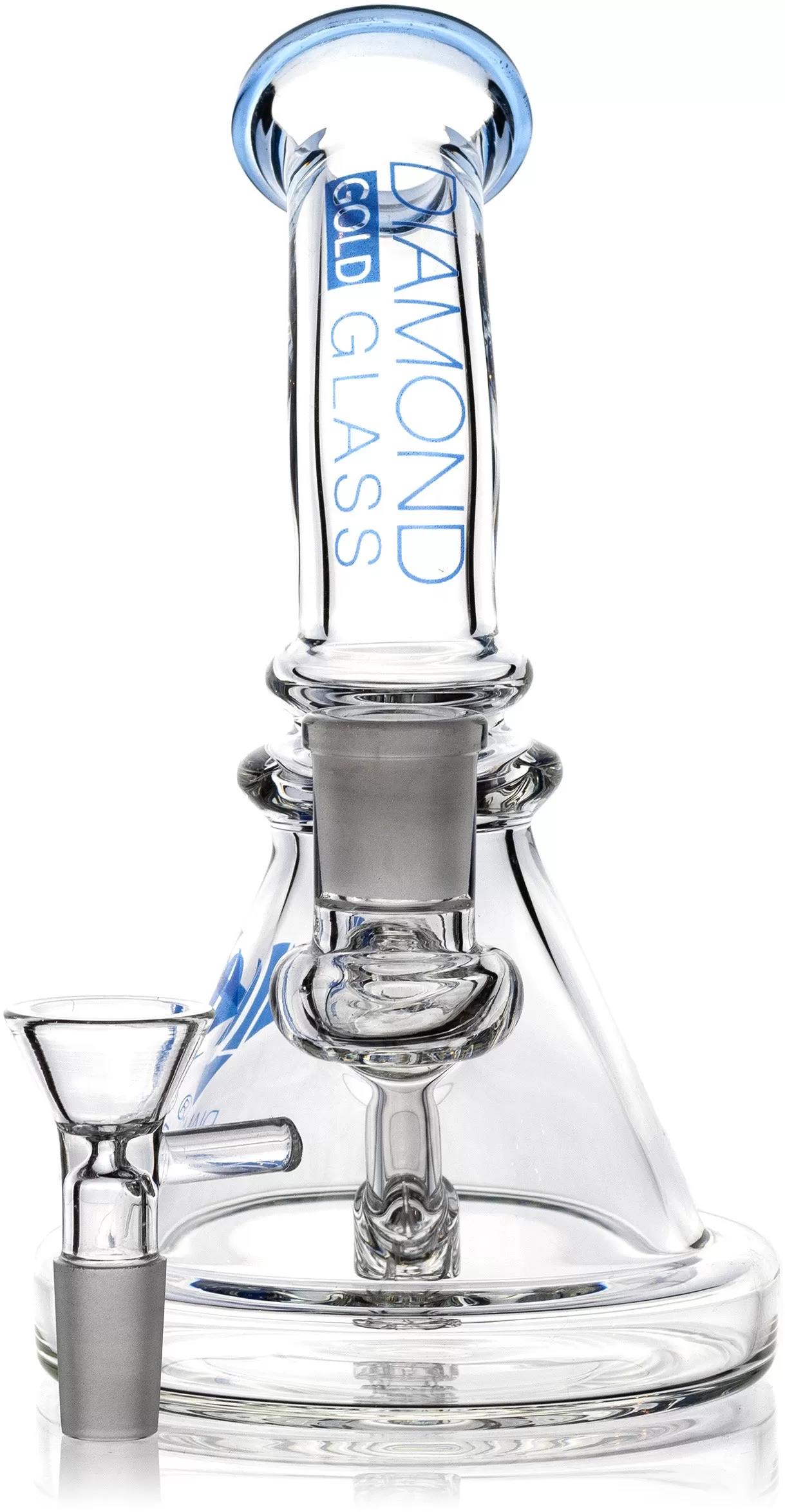 Banger Hanger Curved Mouthpiece Rig, by Diamond Glass (free banger included)