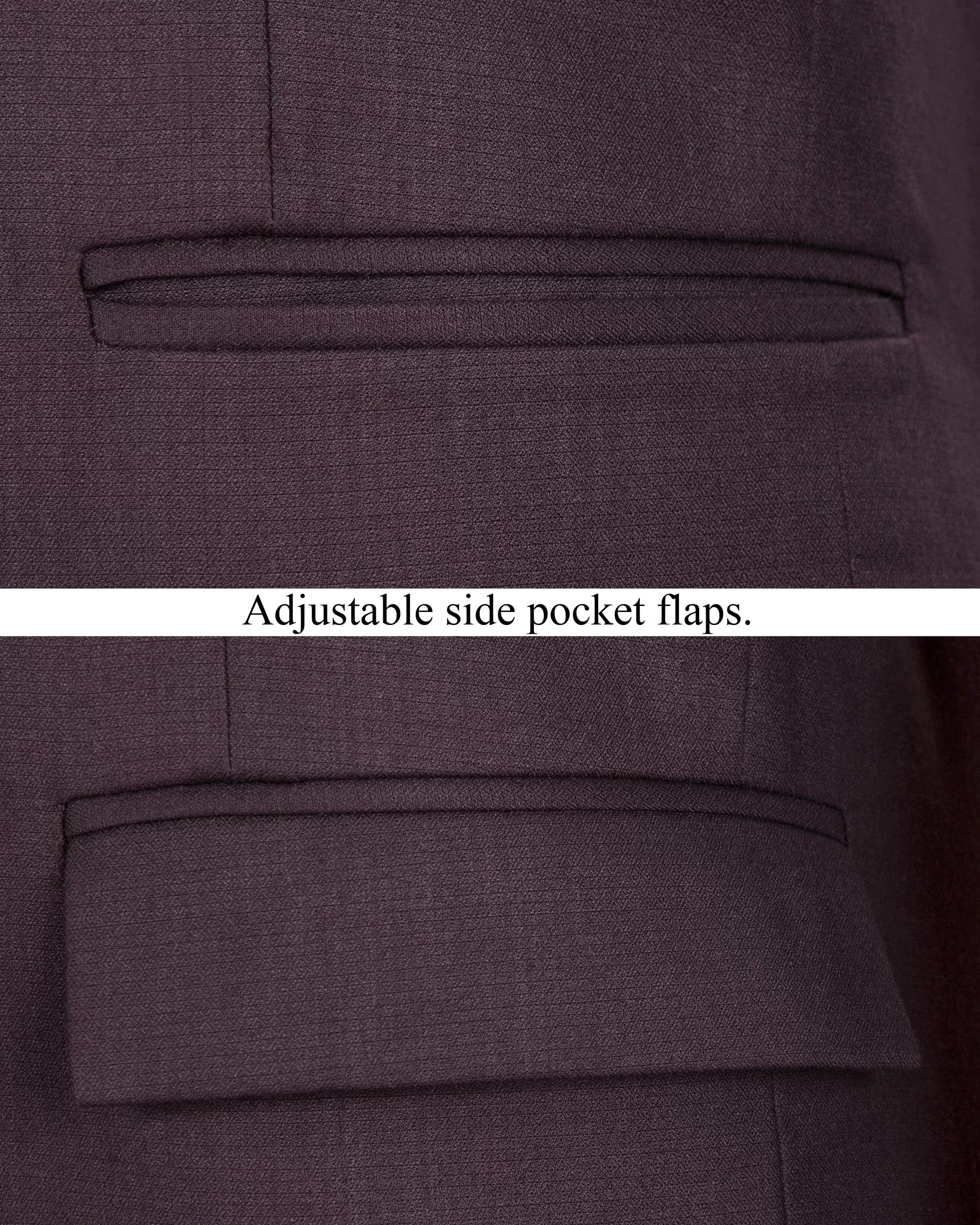 Barossa Cross Placket  Bandhgala/Mandarin Wool Rich Suit