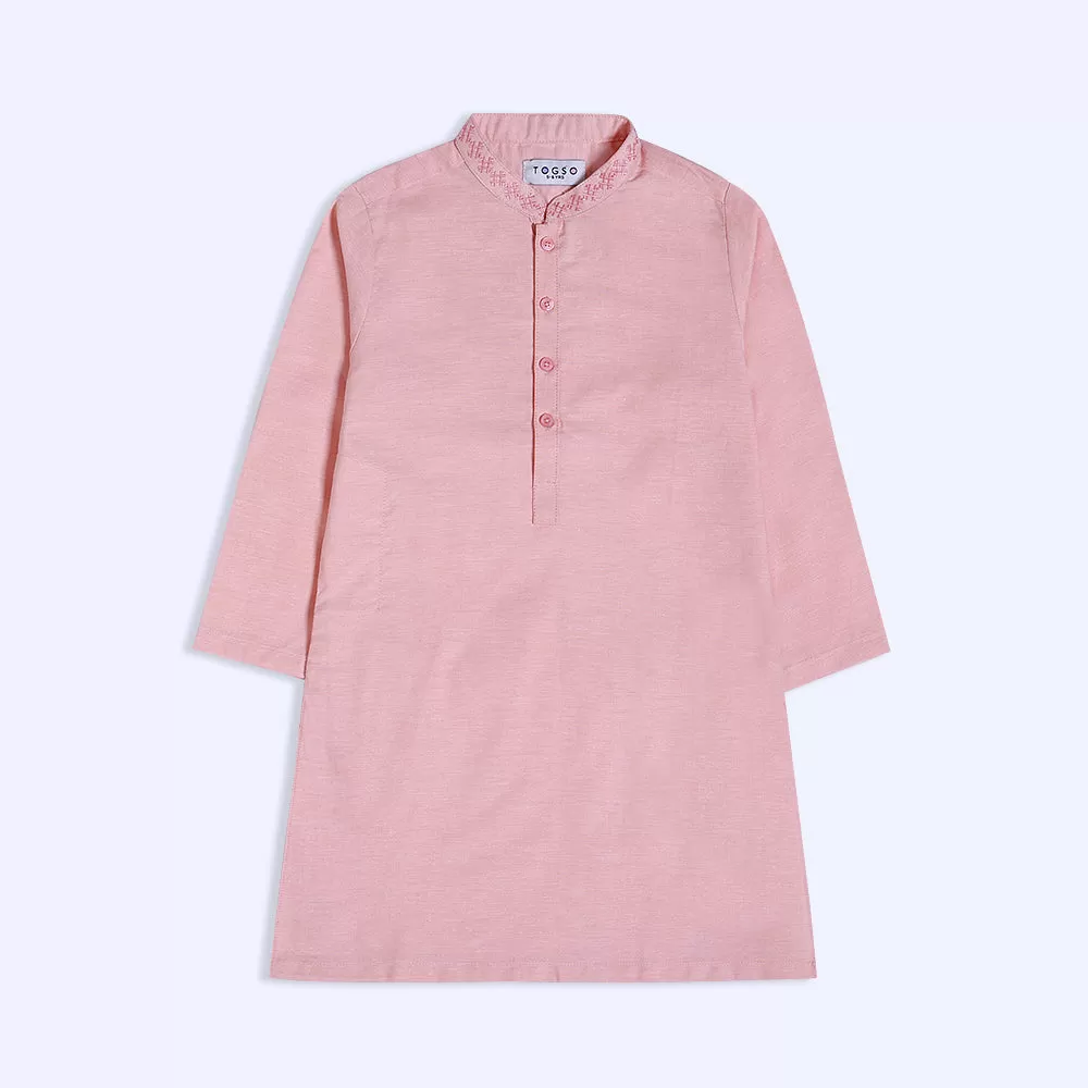 Basic Peach Kids Kurta