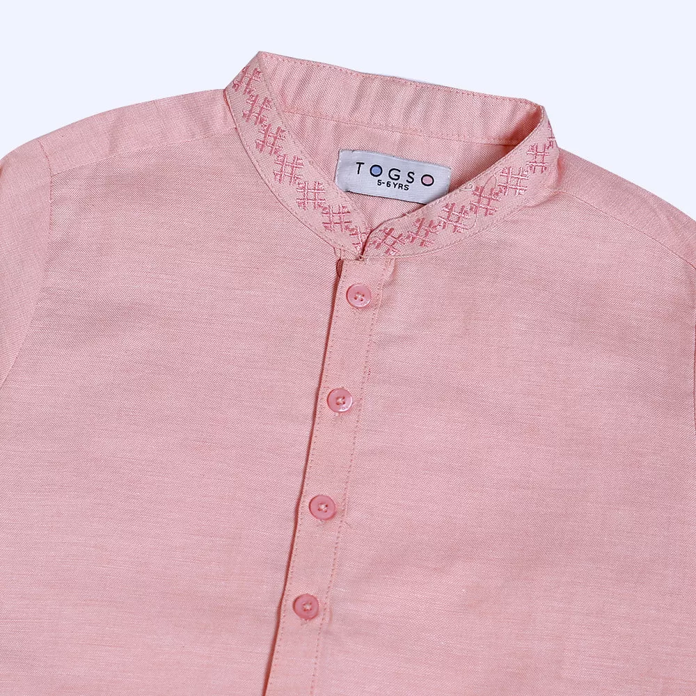 Basic Peach Kids Kurta